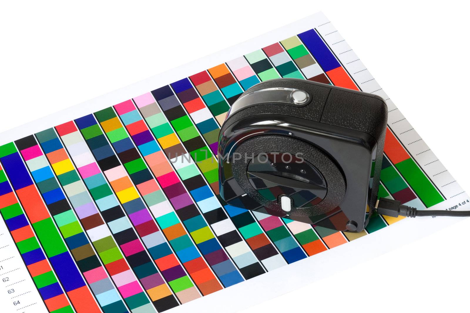 Colour Management - Spectrophotometer and color chart
