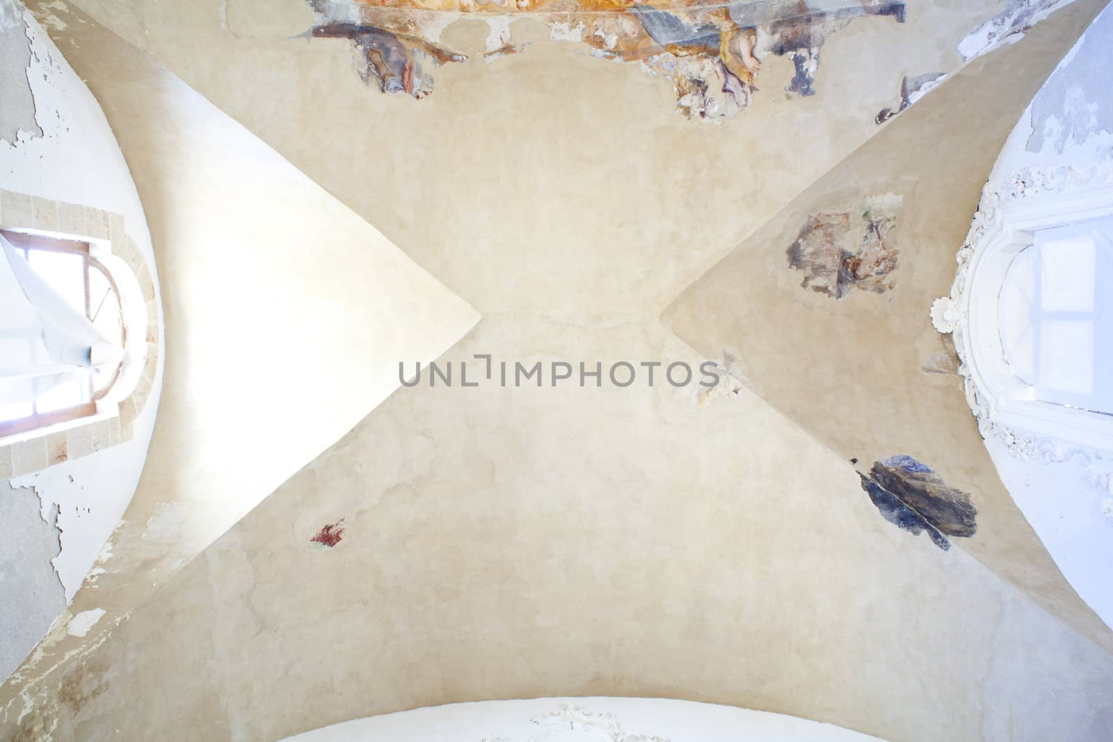 Ceiling frescoes in an old building