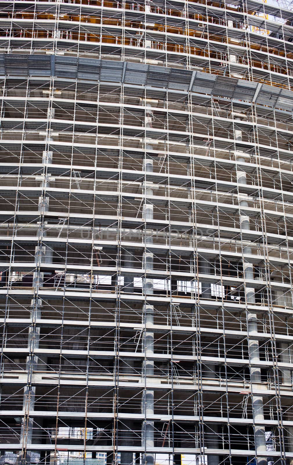 Scaffolding Covering a Building under construction