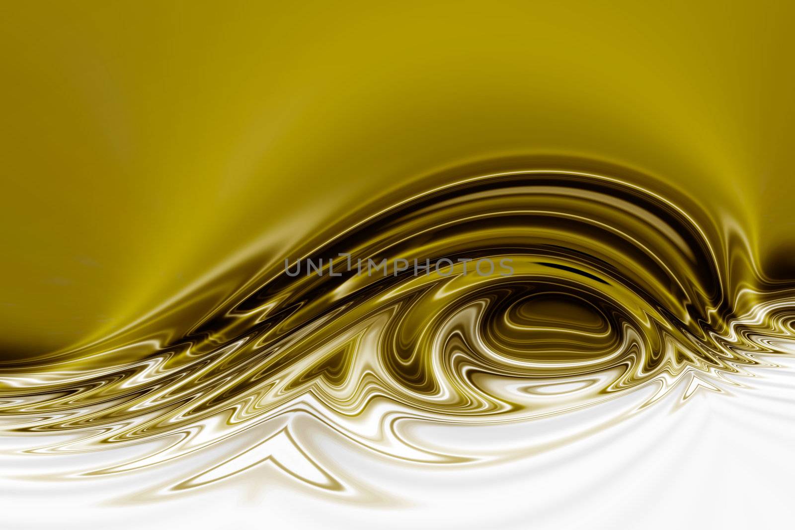 wave abstract background white and gold