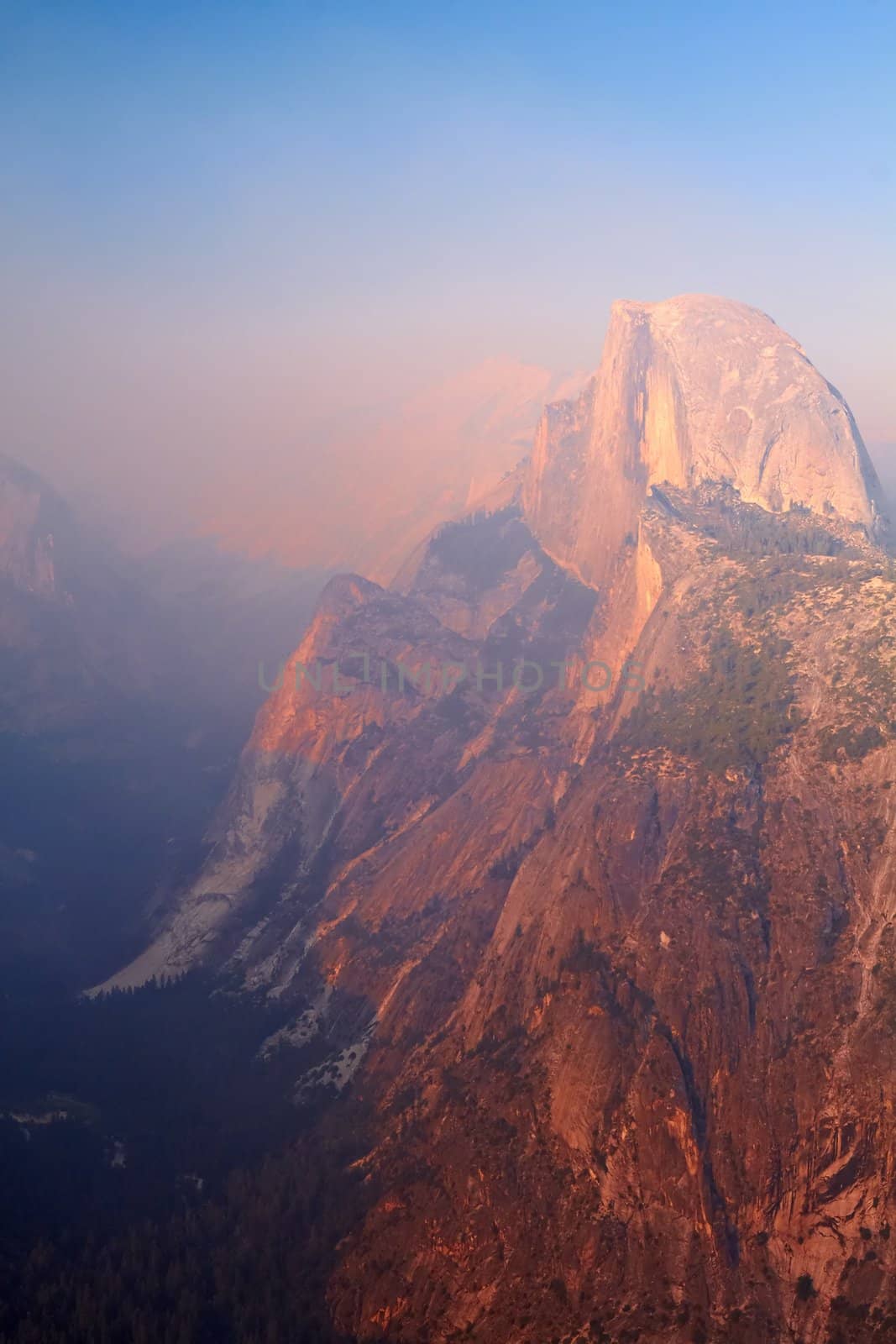 Half Dome at Sunset, Yosemite Valley by LoonChild