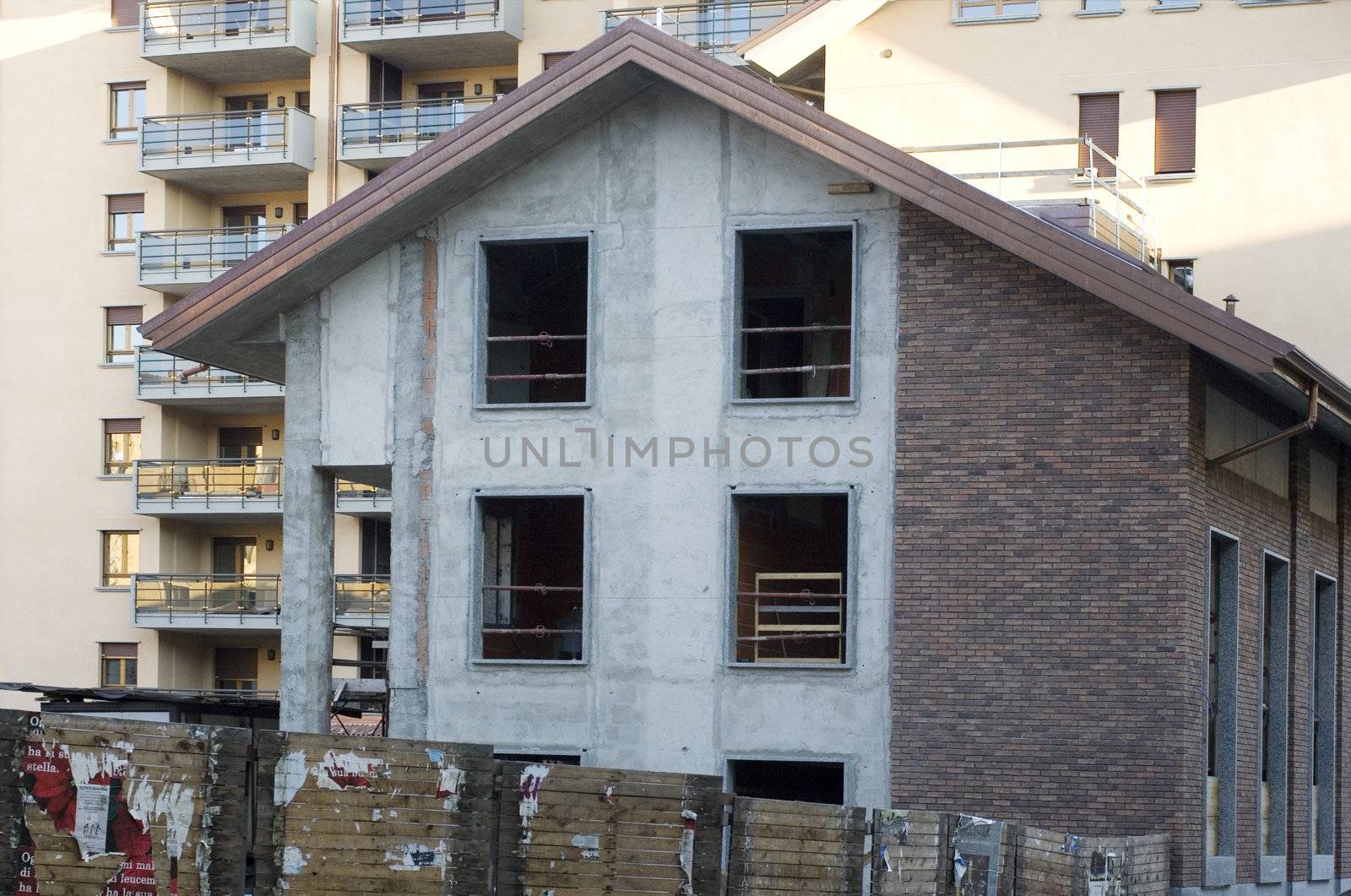 House under construction, Milan - italy