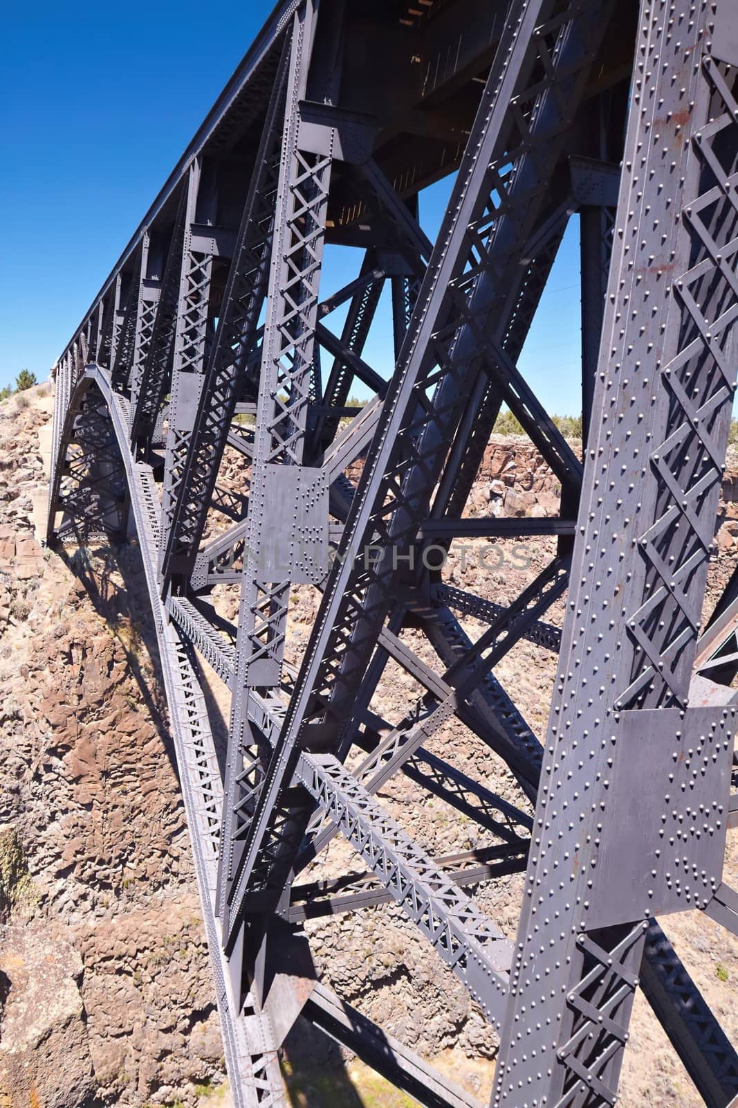 Railroad Bridge over Canyon, Oregon, USA