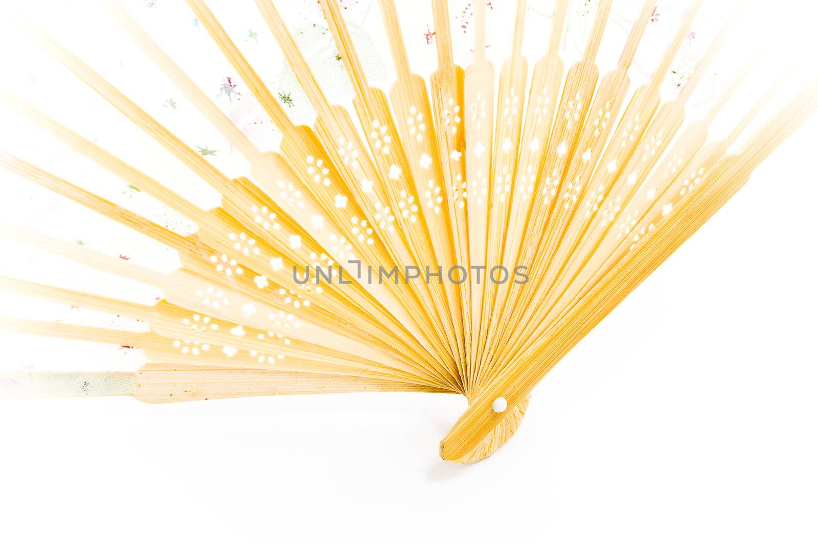 China hand fan isolated on white