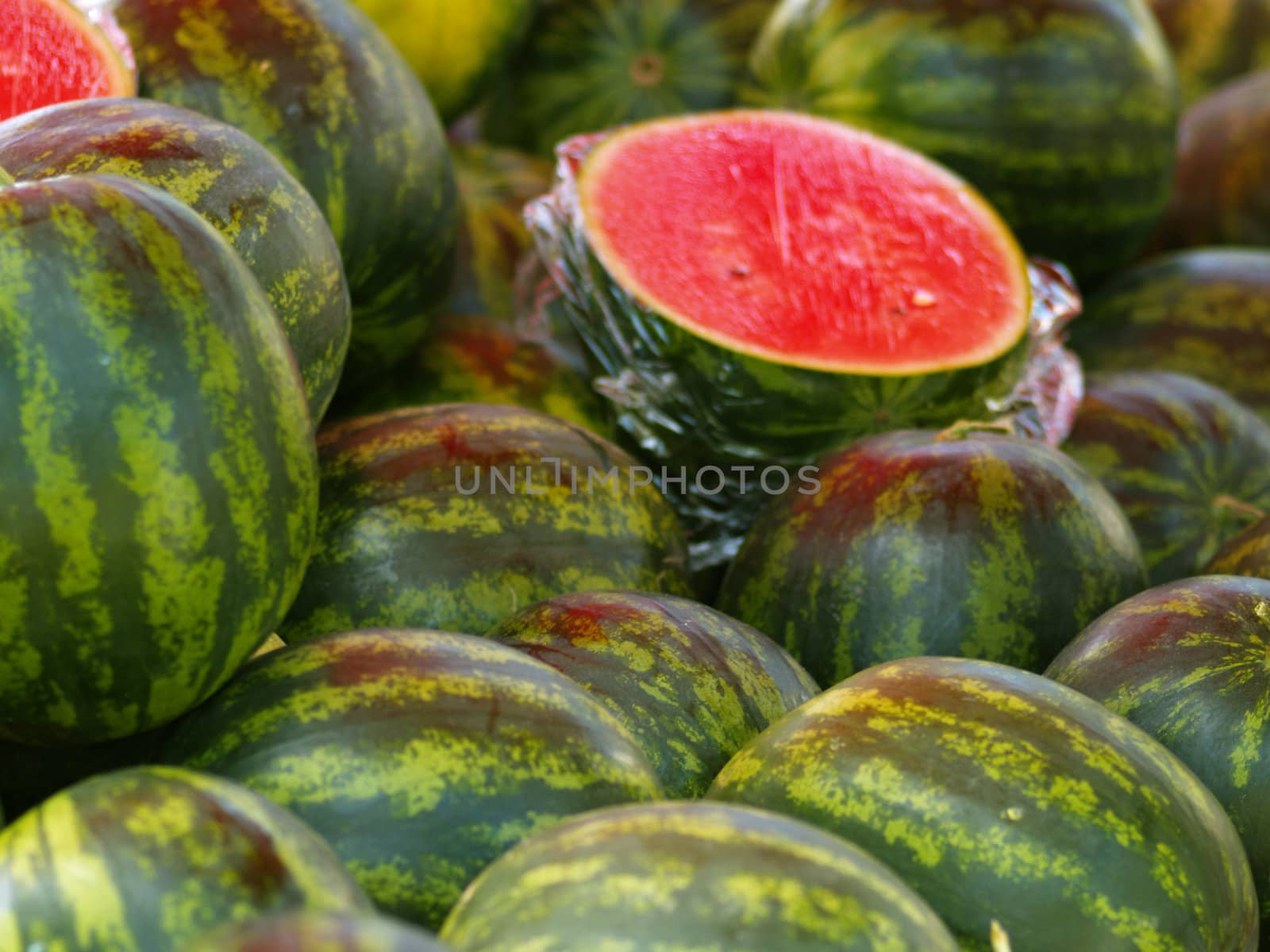 Background photo of fresh green water melons