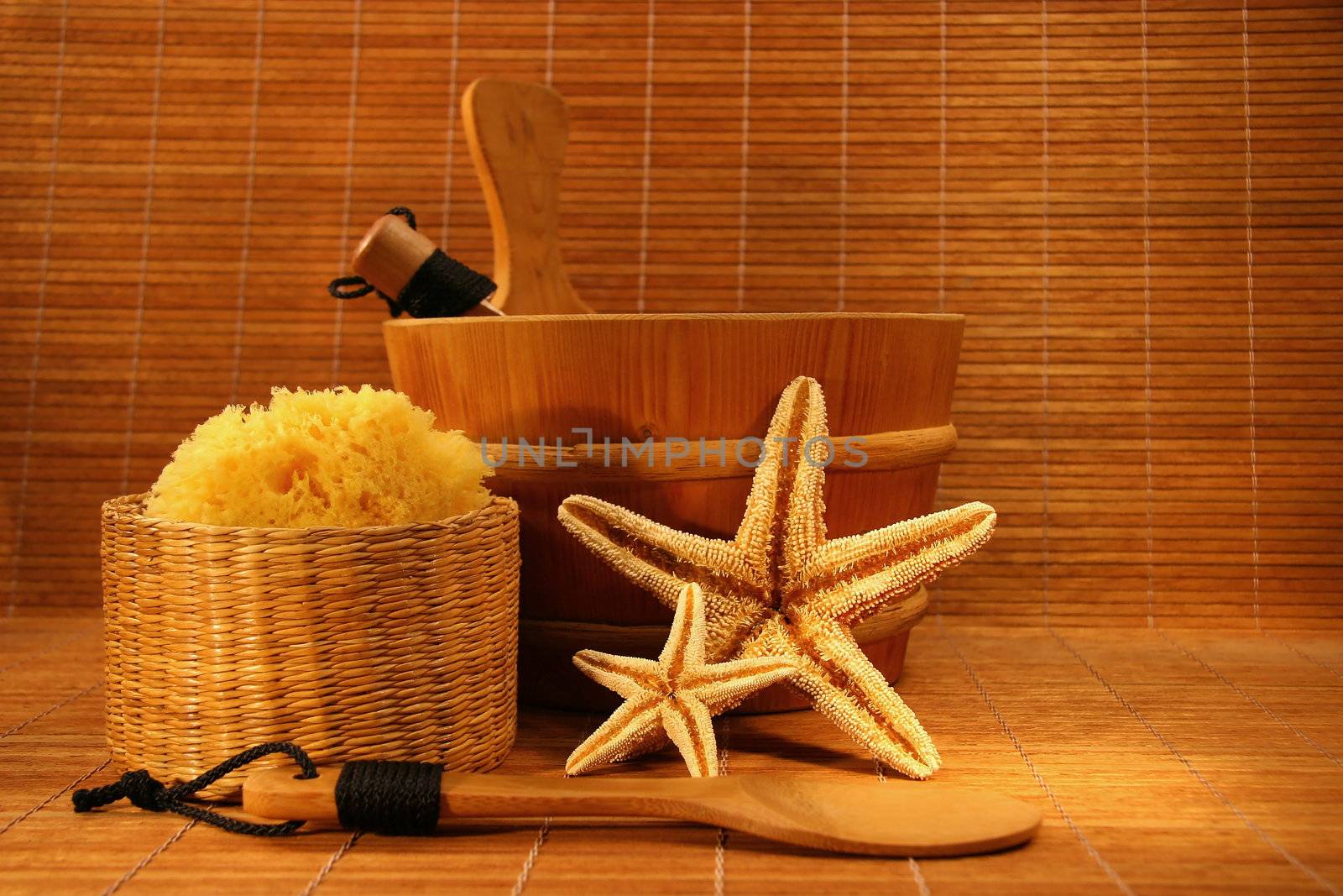 Sauna and spa essentials for relaxing treatment