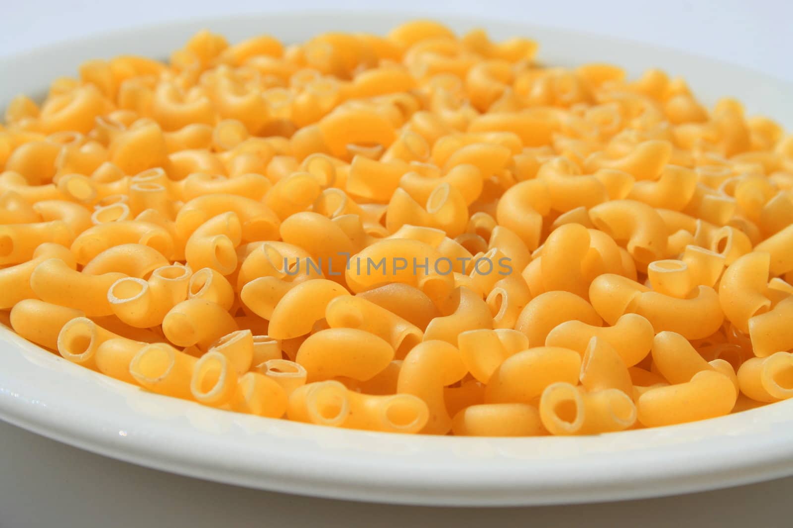 Close up of a pasta on a plate.
