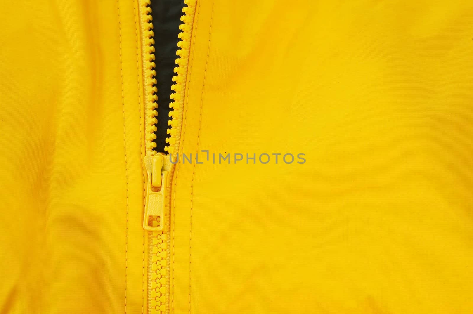 a macro picture of a yellow zipper