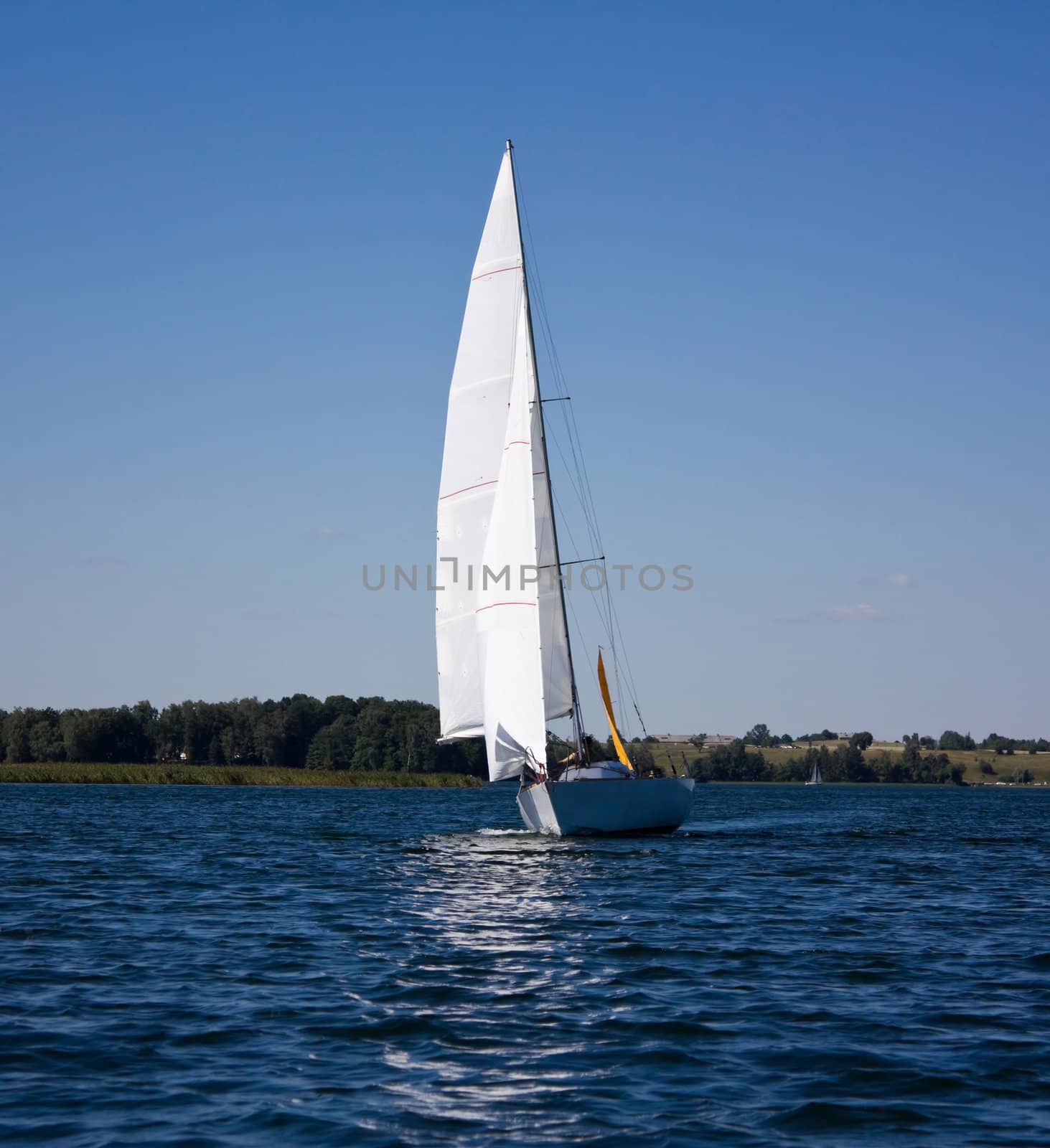 yacht on the lake