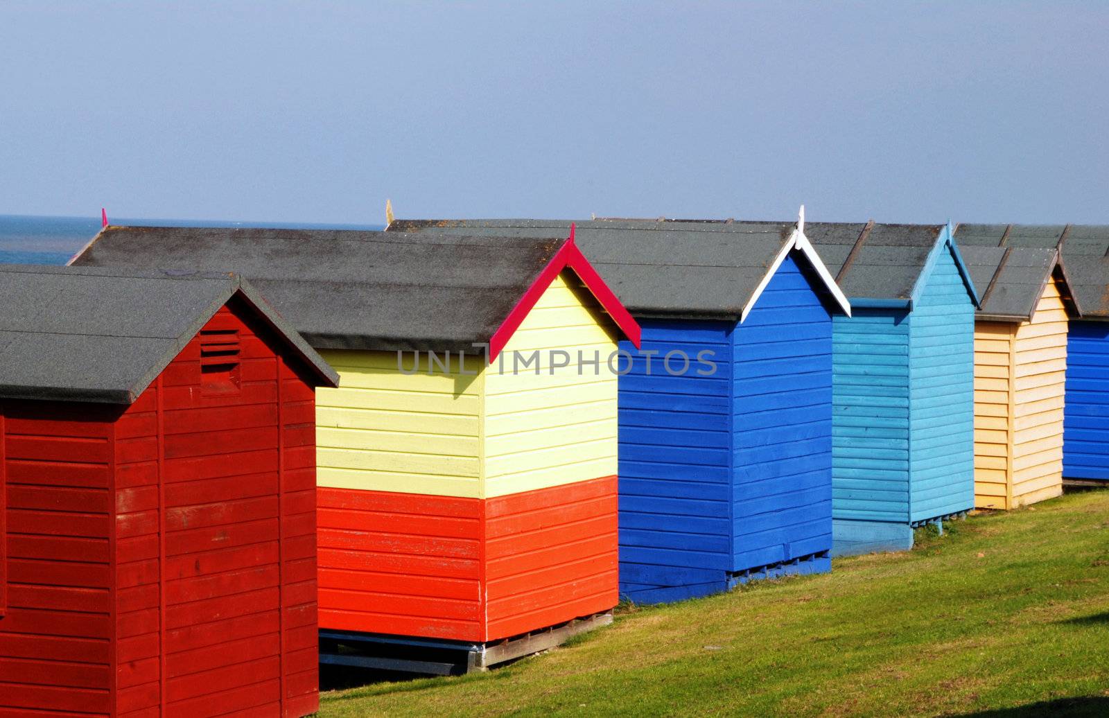 Bright colourfull= Beach Huts