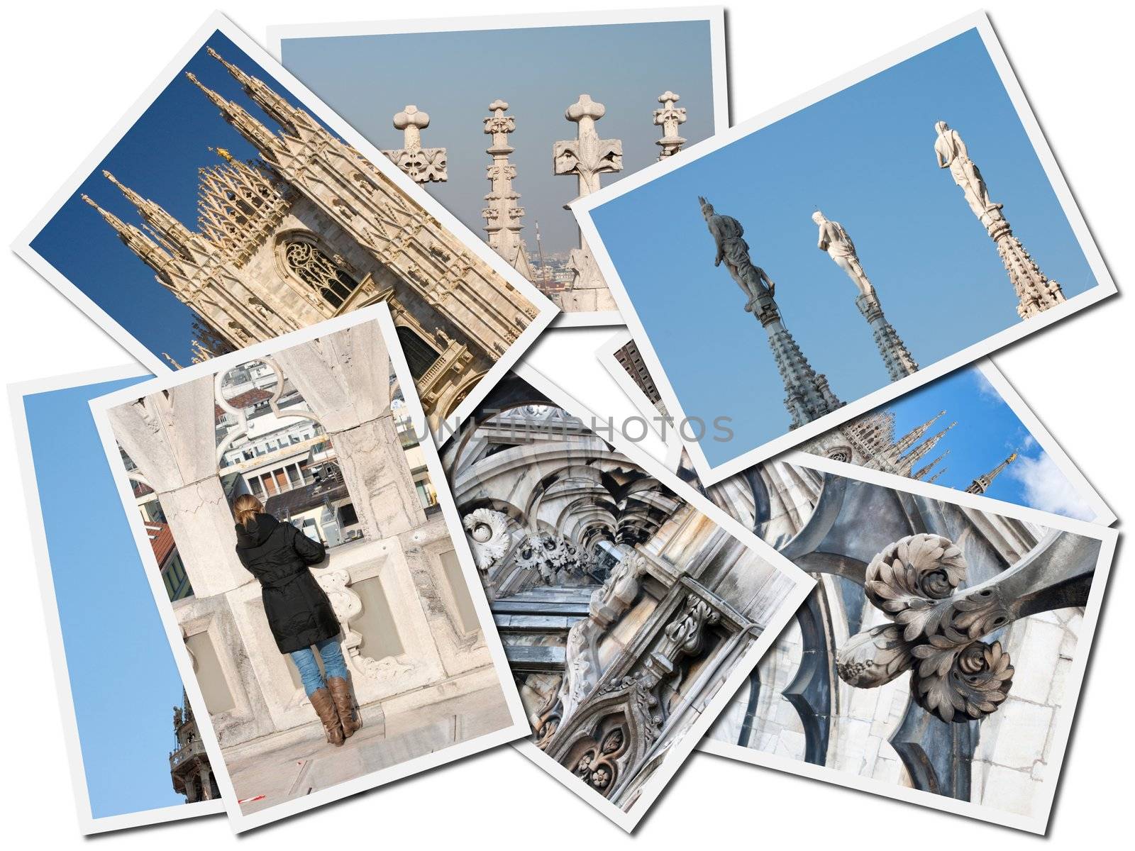 The Milan cathedral, photos collage