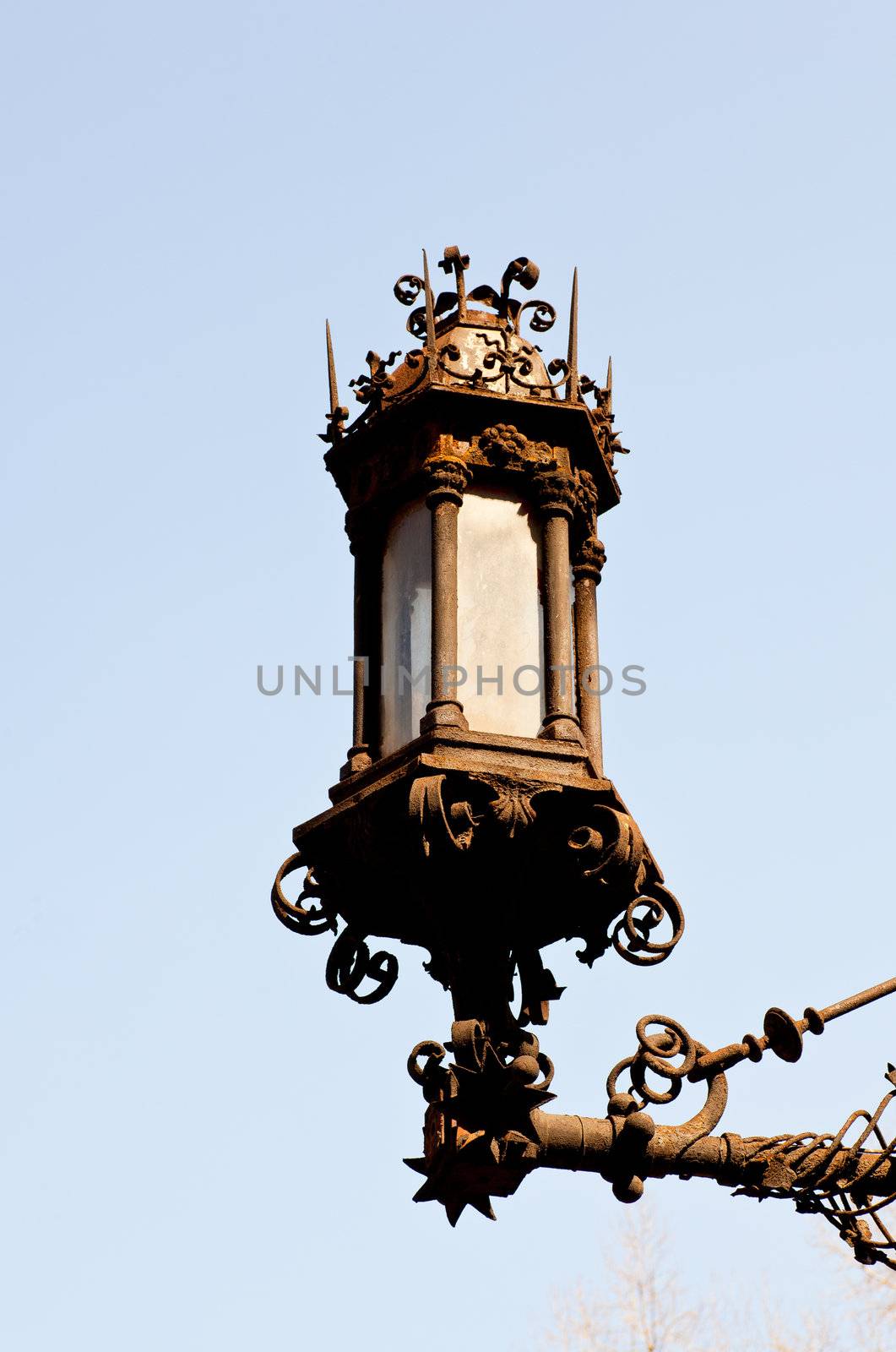 Old street lantern, Trieste - Italy