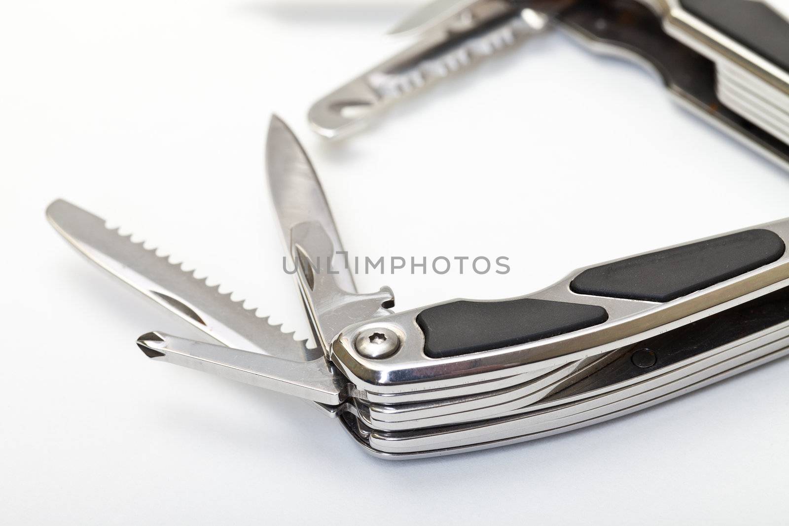 Steel pliers folding multi tool opened by Discovod