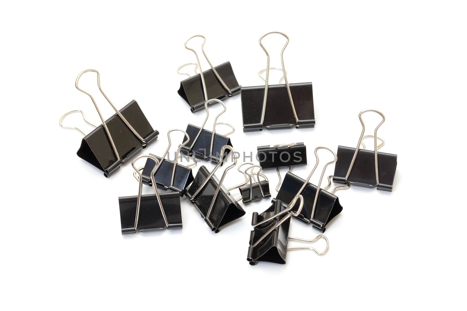 Paper Clips on White Background