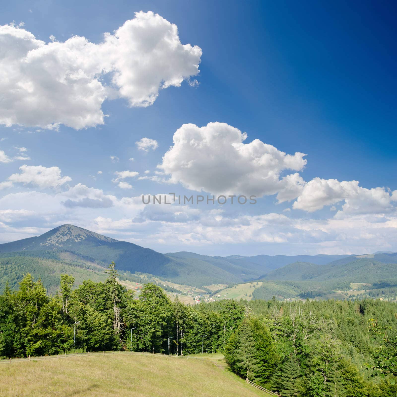 Carpathian mountains in summer, Bukovel region, Ukraine