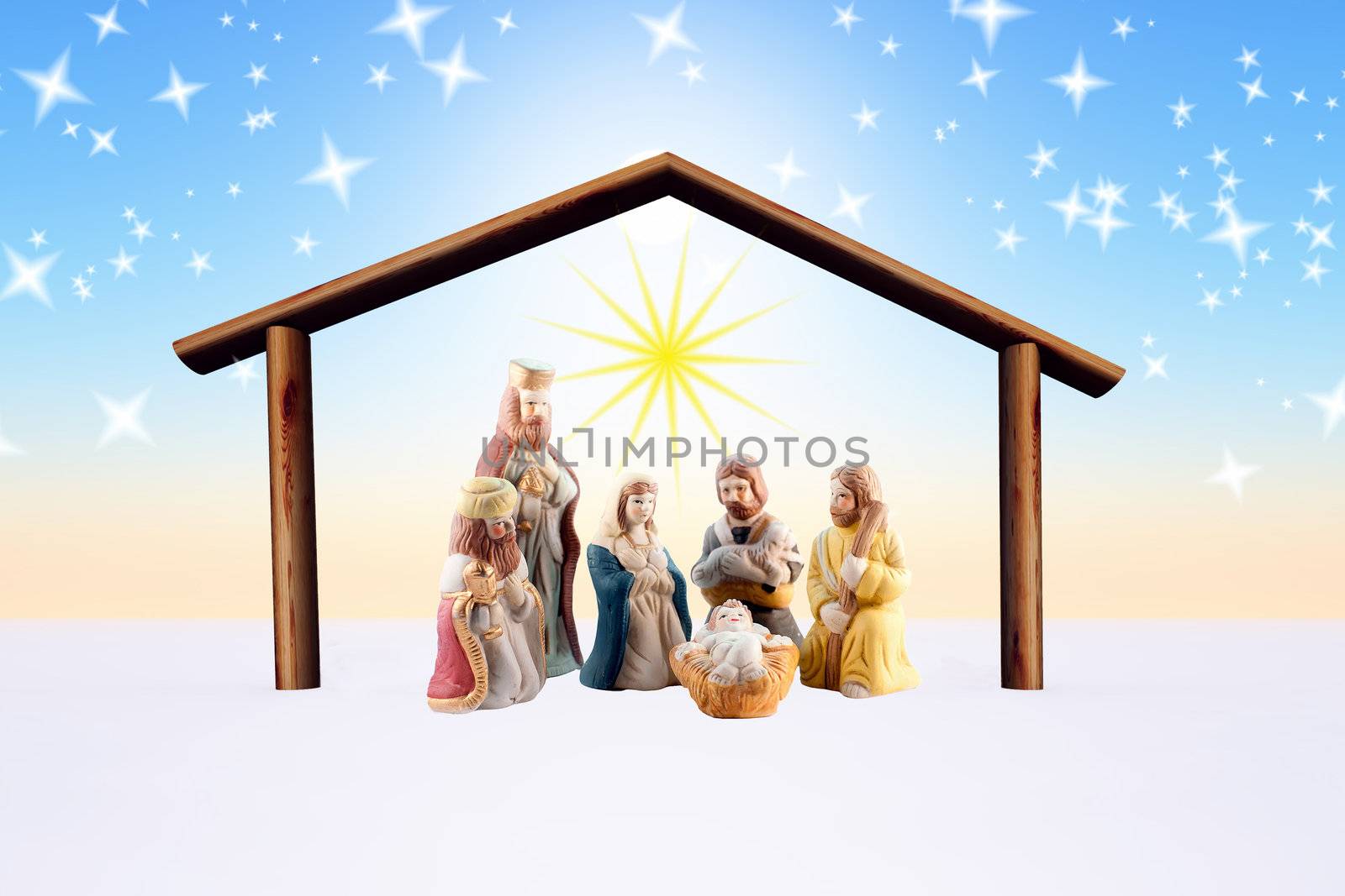 nativity scene by gufoto