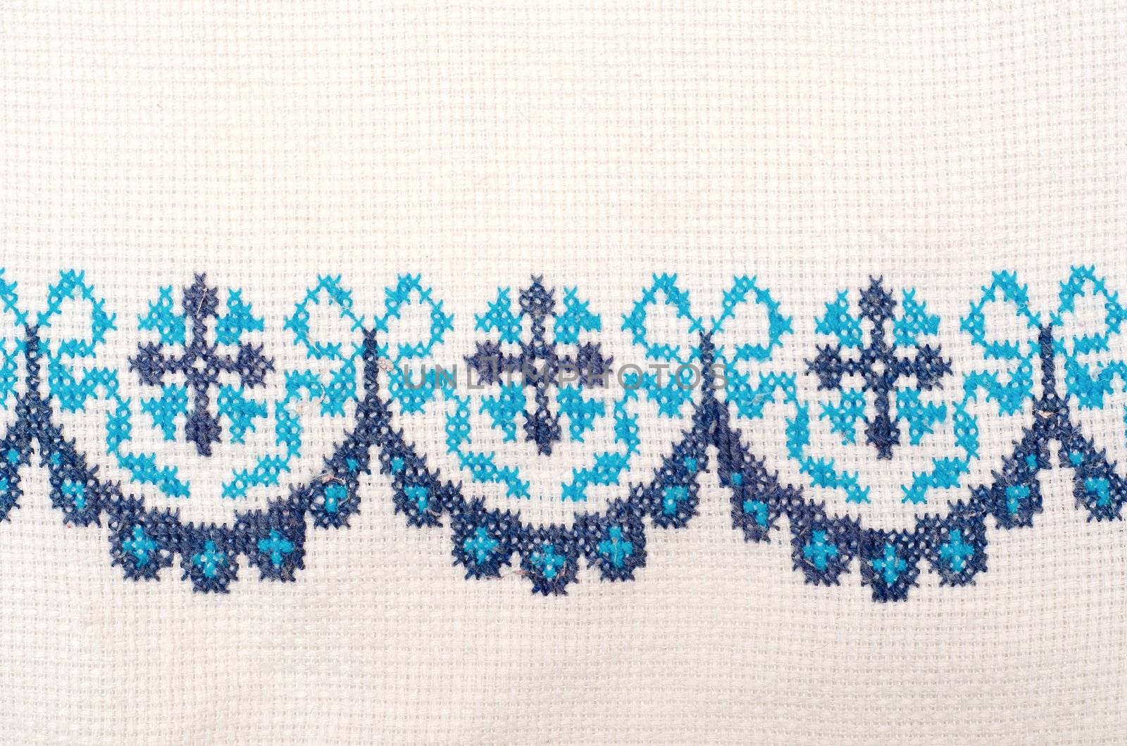 embroidered good by cross-stitch pattern. ukrainian ethnic ornament