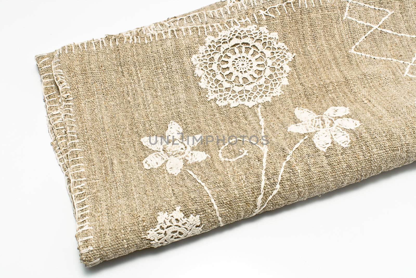 Natural rustic linen with lace by gavran333