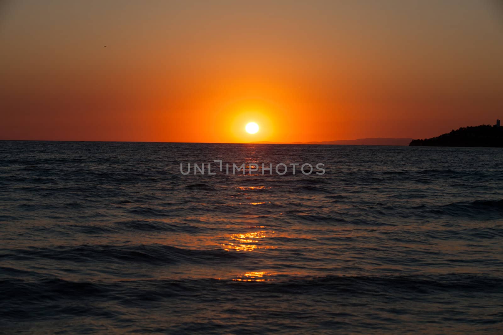 Sunset over the sea 