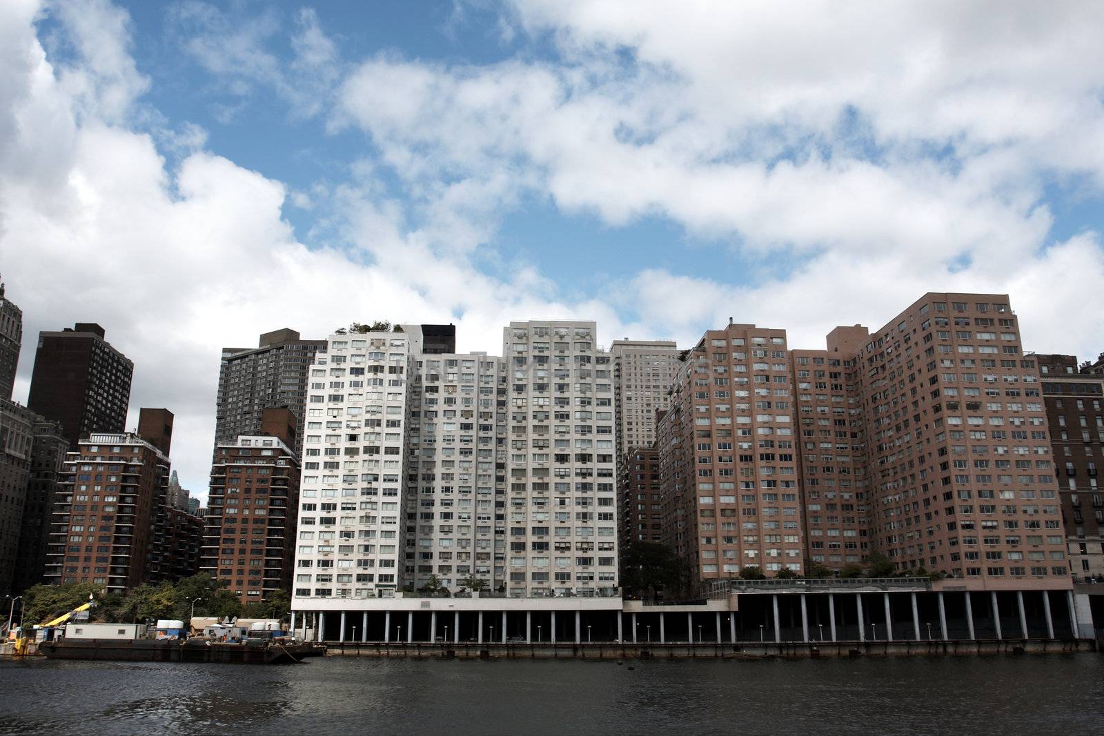 New York Skyline on a cloudy day.