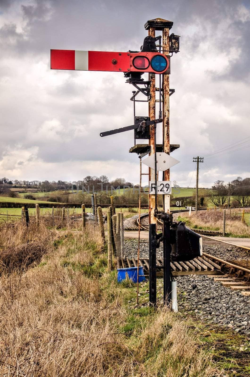 Old style railway signal