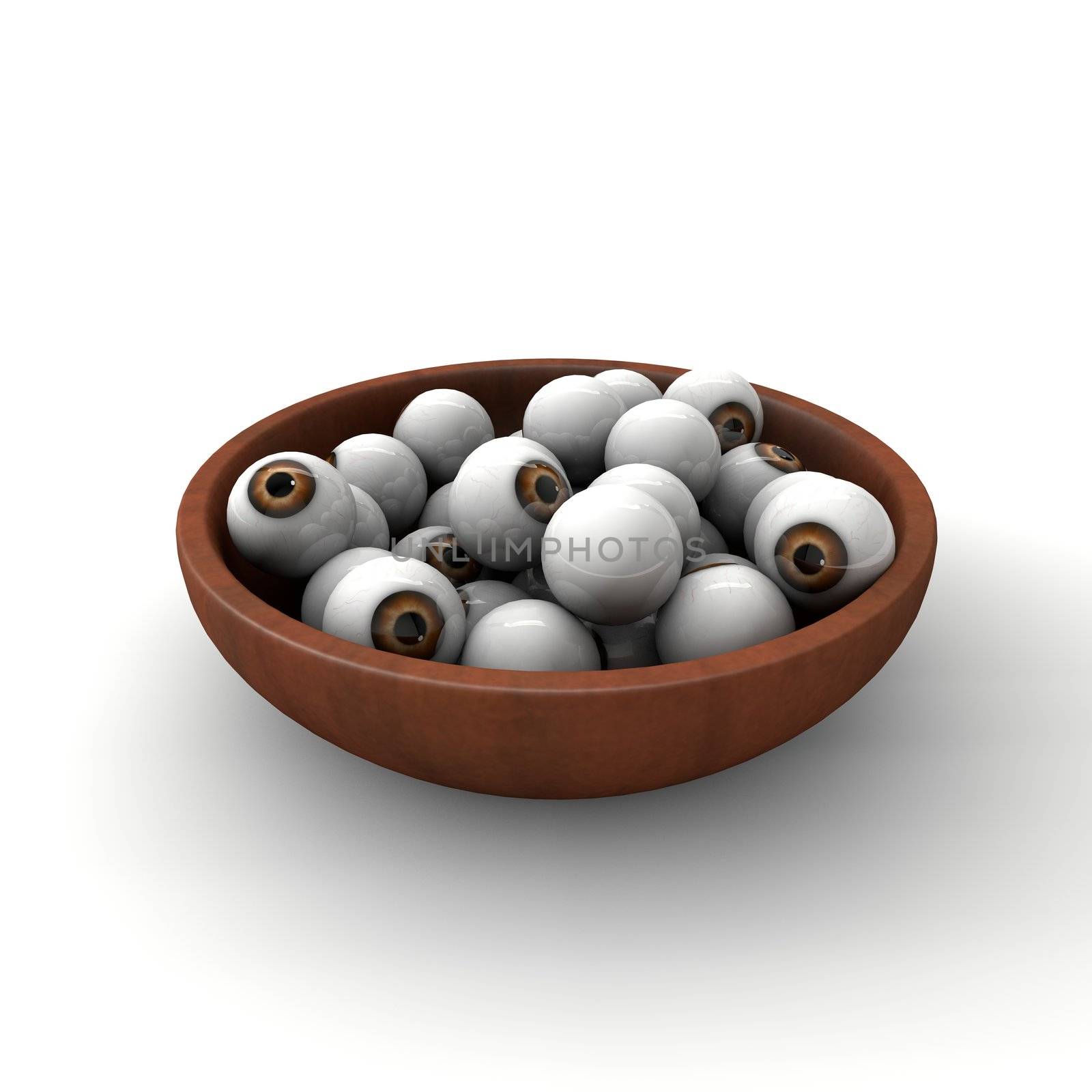 a bowl full of eyes by 3DAgentur