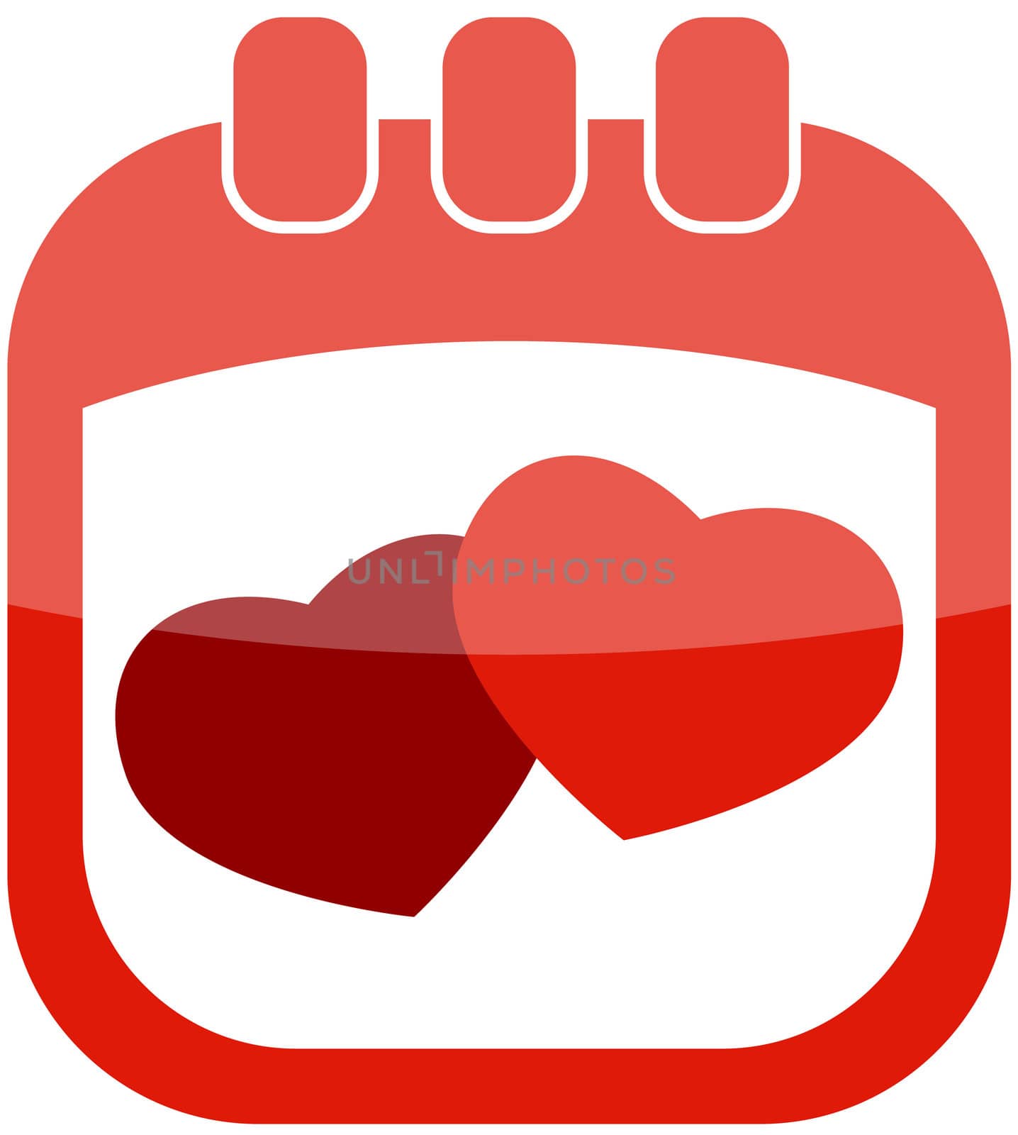 icon valentine with hearts by rodakm