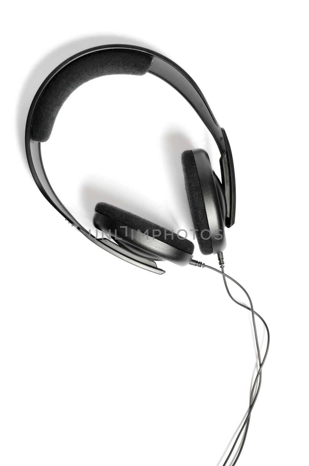 Headphones on white background