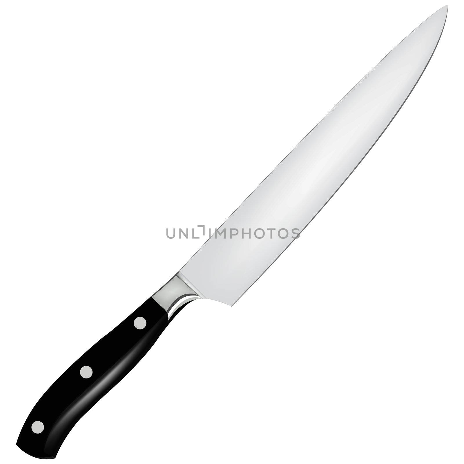 Knife on a white background by sergey150770SV