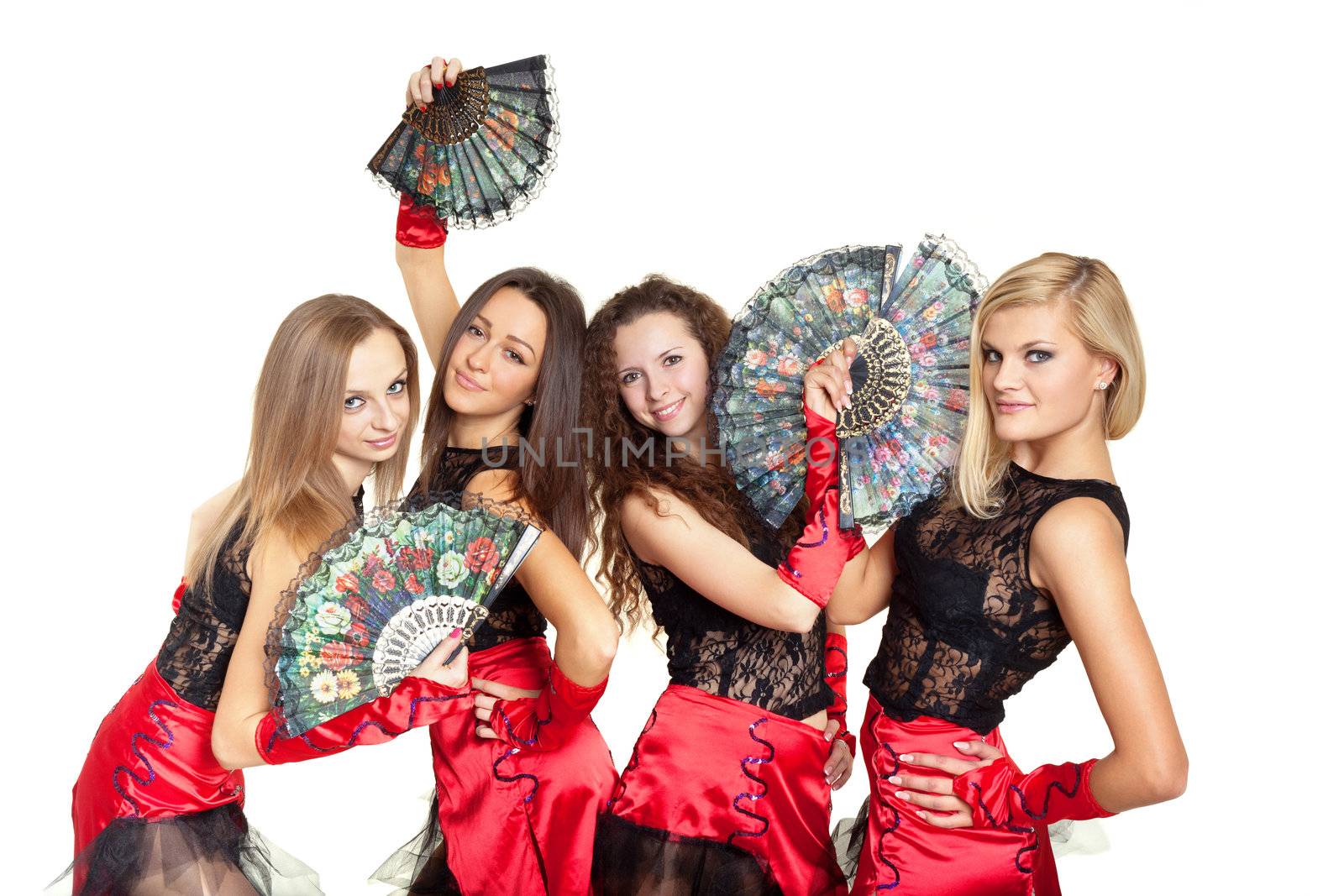 Image of the dance group wearing stage costumes