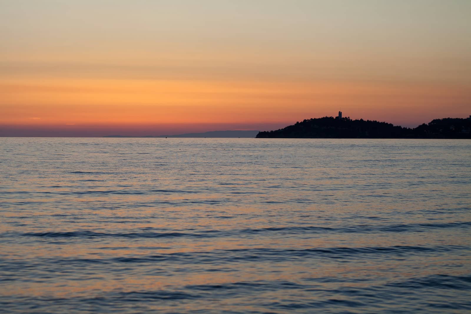 Sunset over the sea 