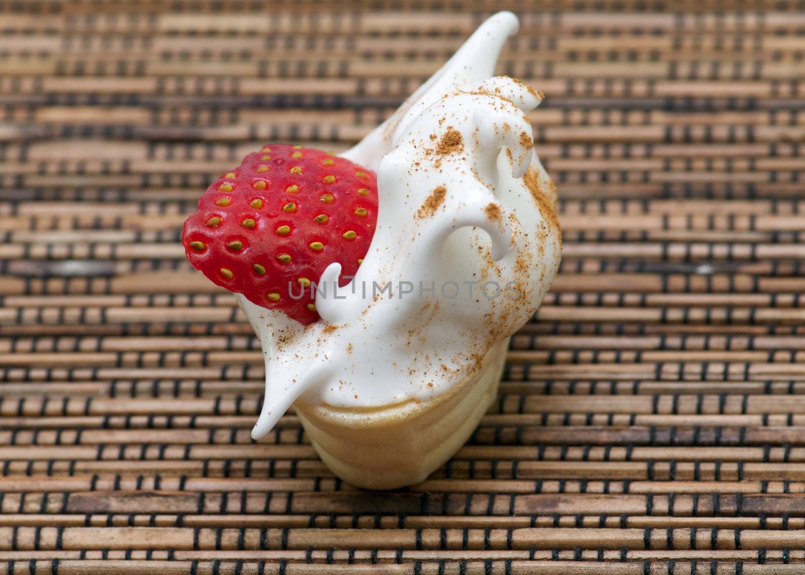 Strawberry Shortcake with Whipped Cream by zhekos