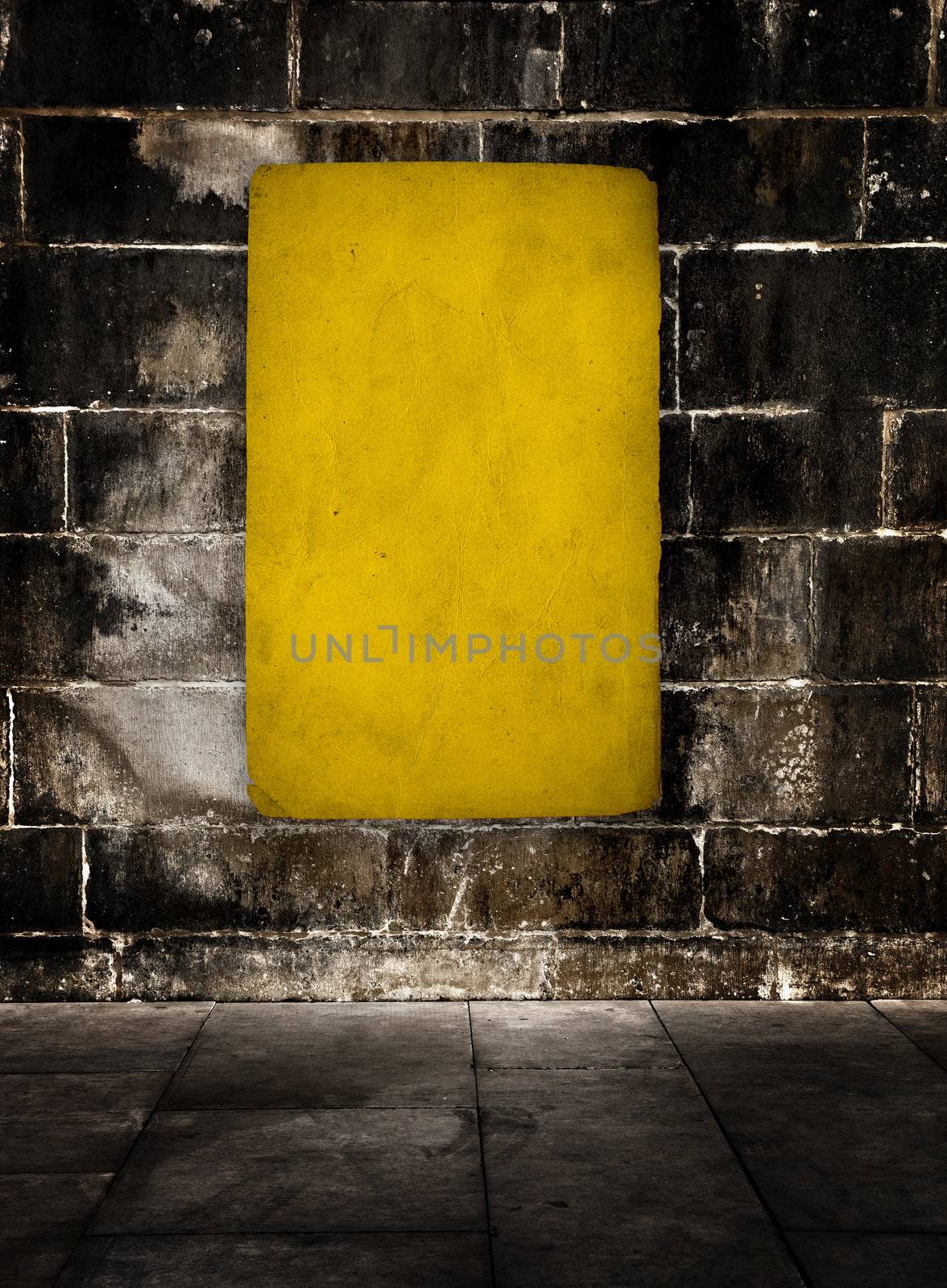Yellow grunge background by Iko