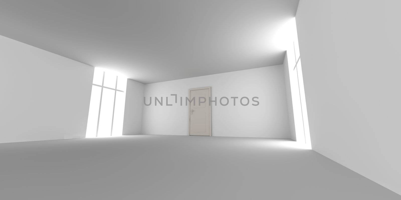 Door in a empty room	 by Spectral