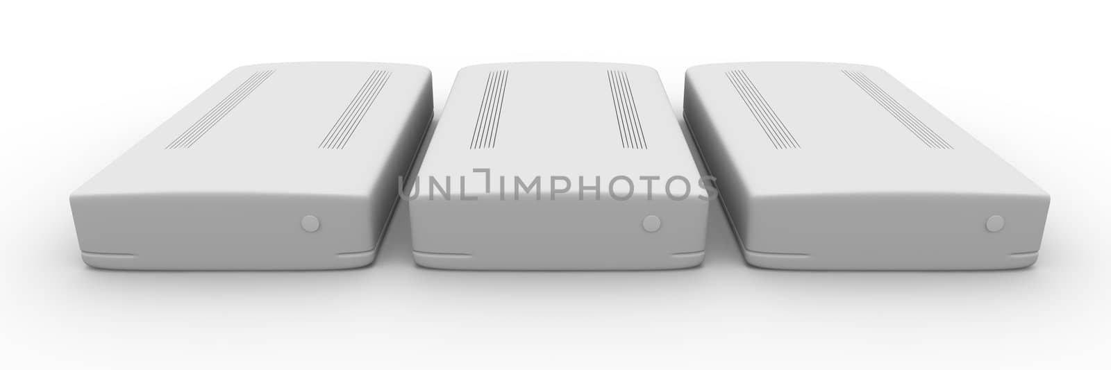 Row of external Hard Drives	 by Spectral