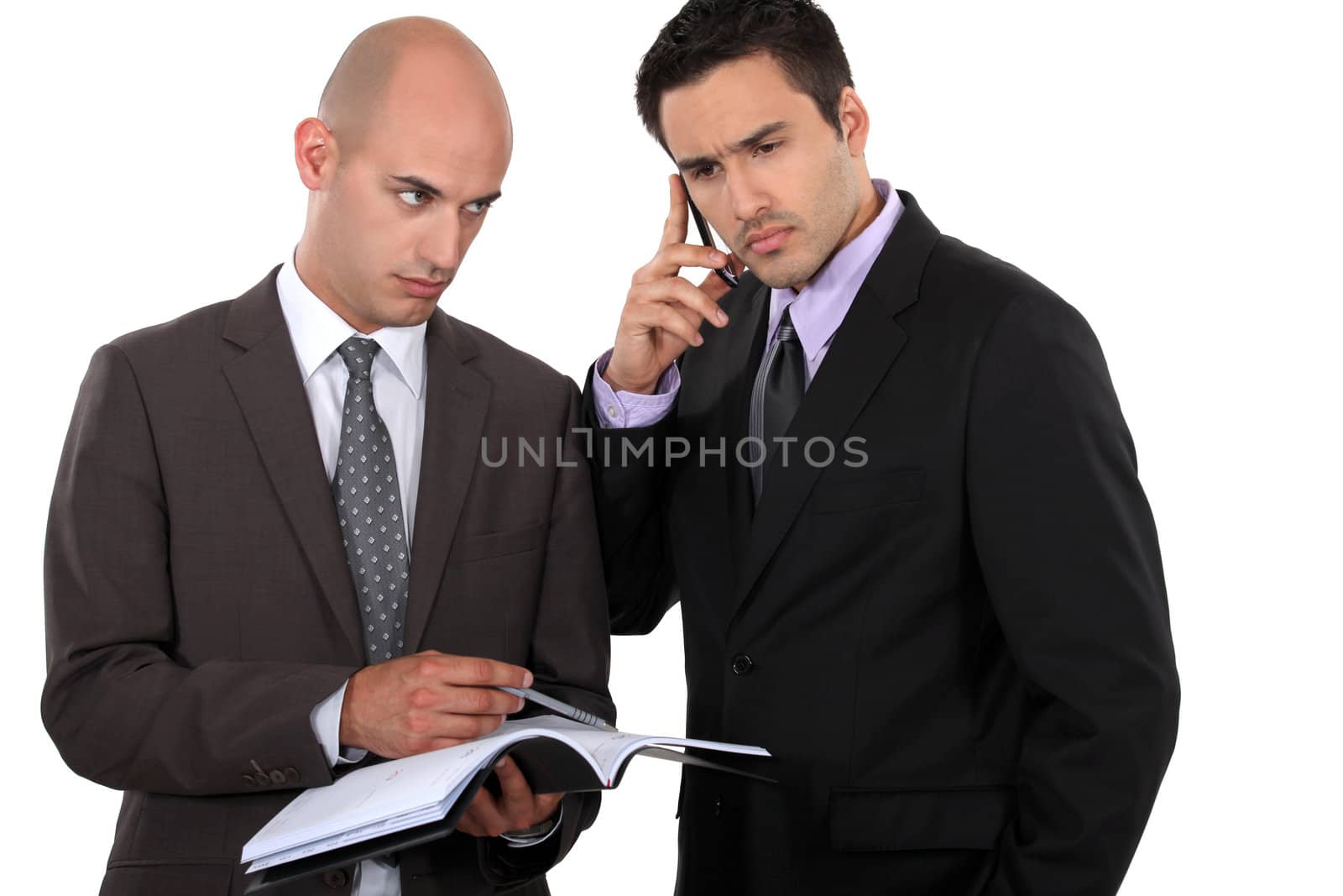 businessman having a very important conversation on his cell