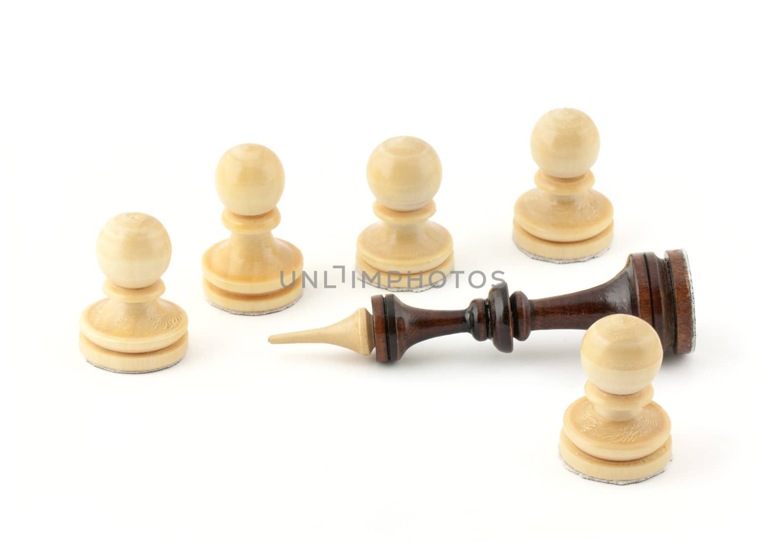 Chess game figures isolated on white