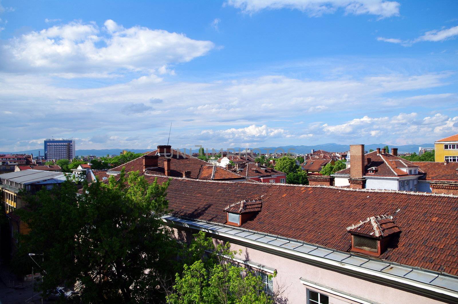 Roofs of Sofia in the summer. Bulgaria by Stoyanov