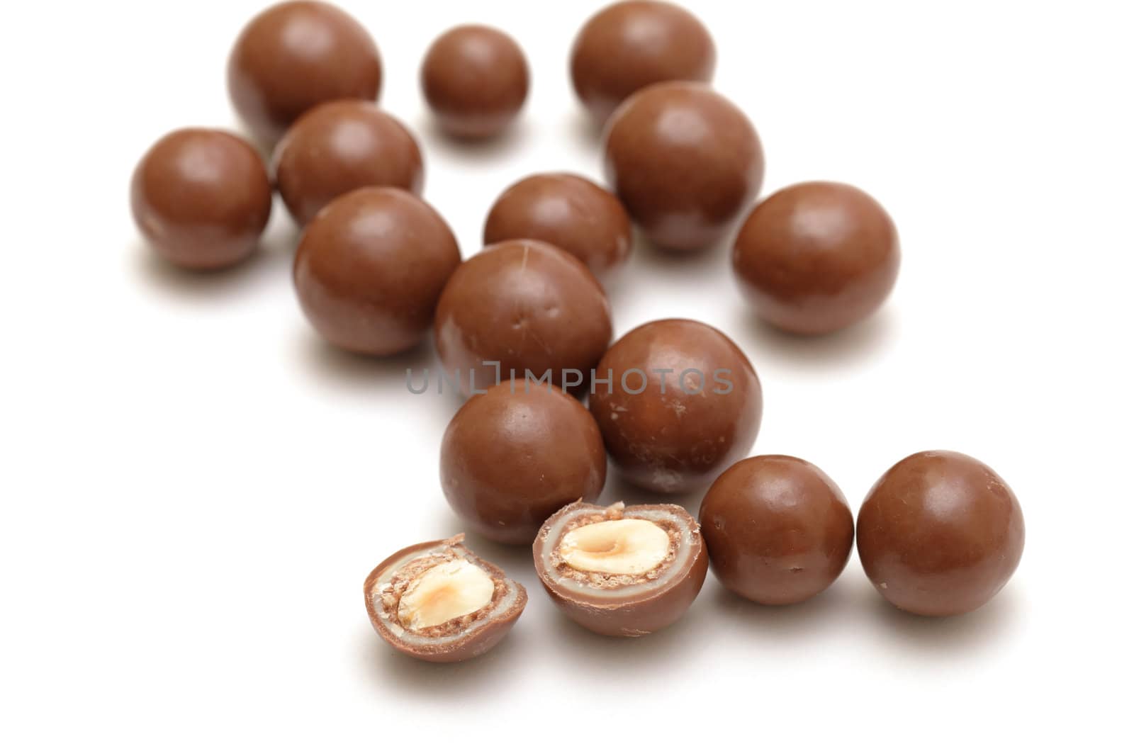 chocolate balls with nuts by Discovod