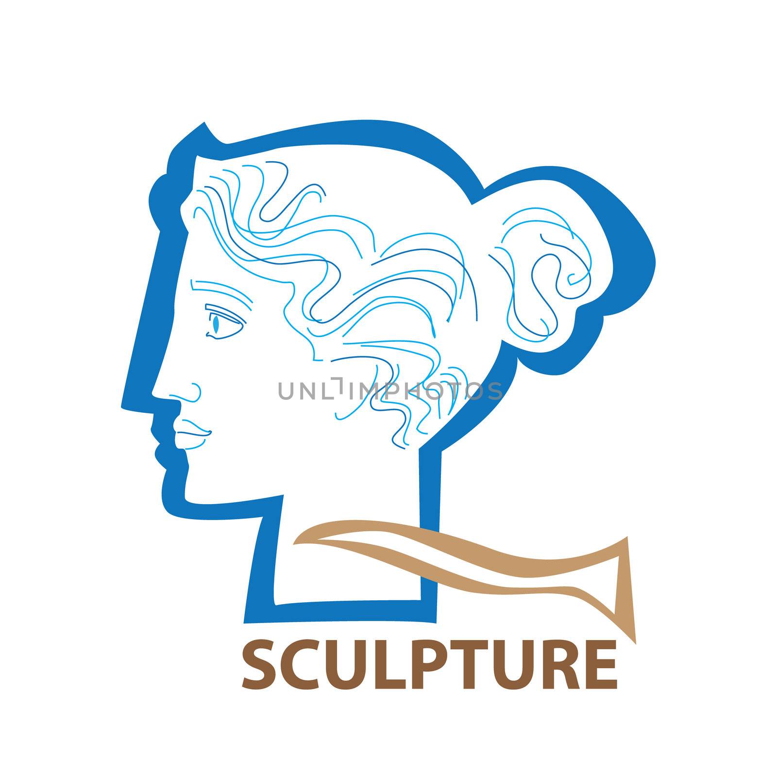 Template icon Art - a symbol of sculpture. Vector sign.