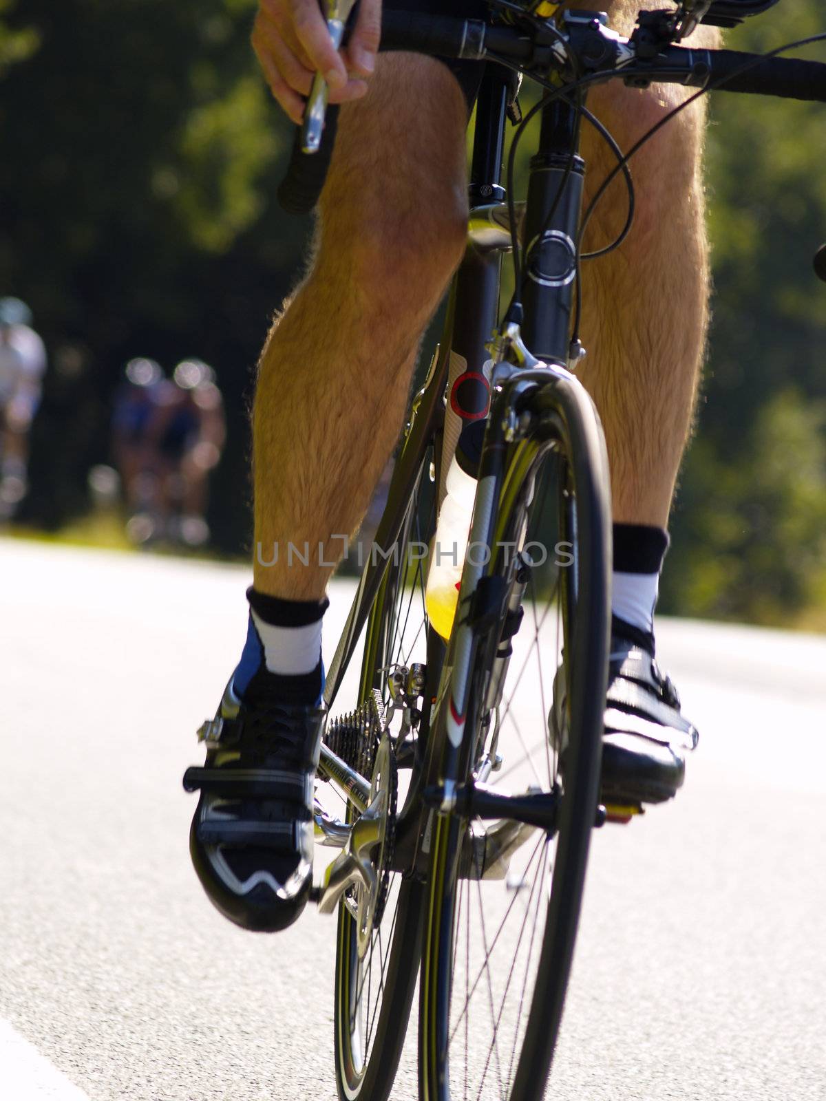 bicyclist on rural road