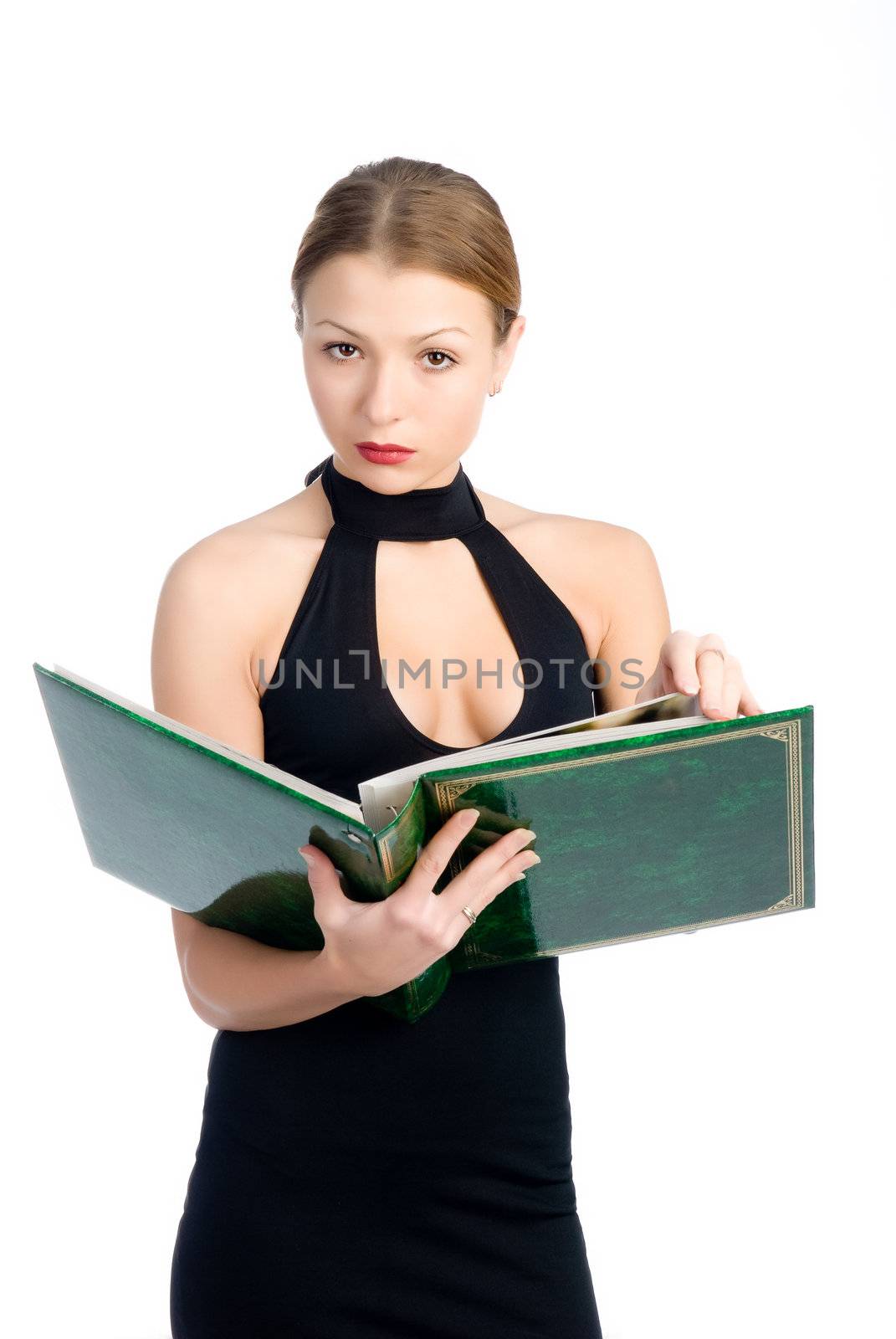Woman with a book by shivanetua