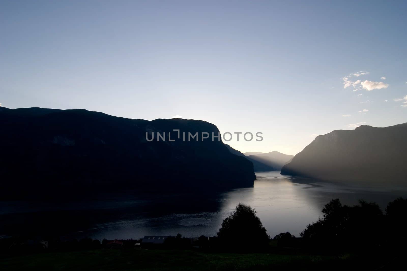Evening Fjord View by leaf