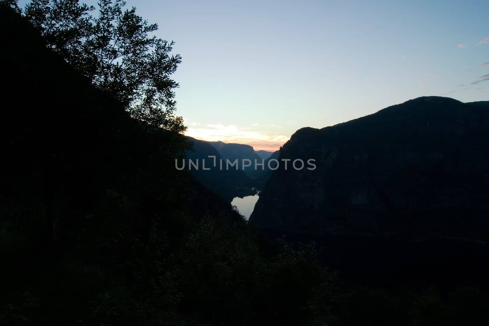 Evening Fjord View by leaf