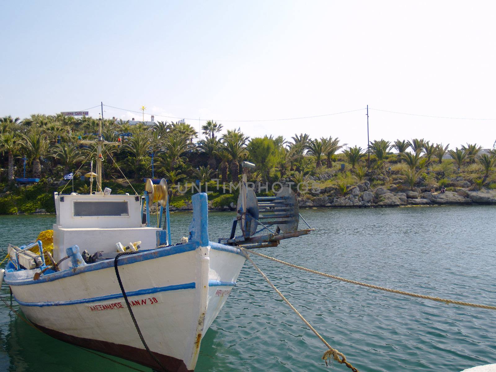 typical greek fishing boat