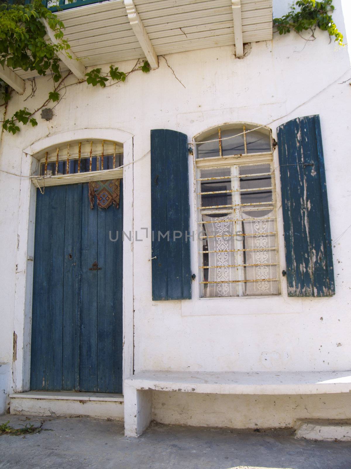 front of old house