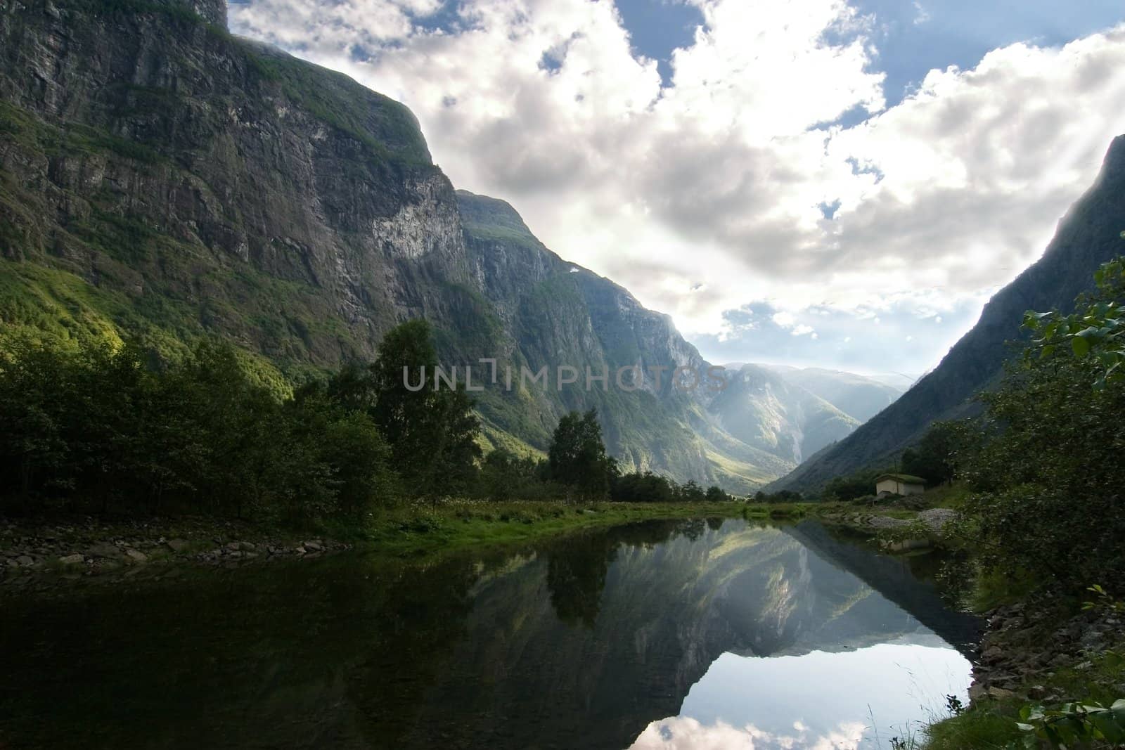 Sognefjord near Gudvangen in the western area of Norway.