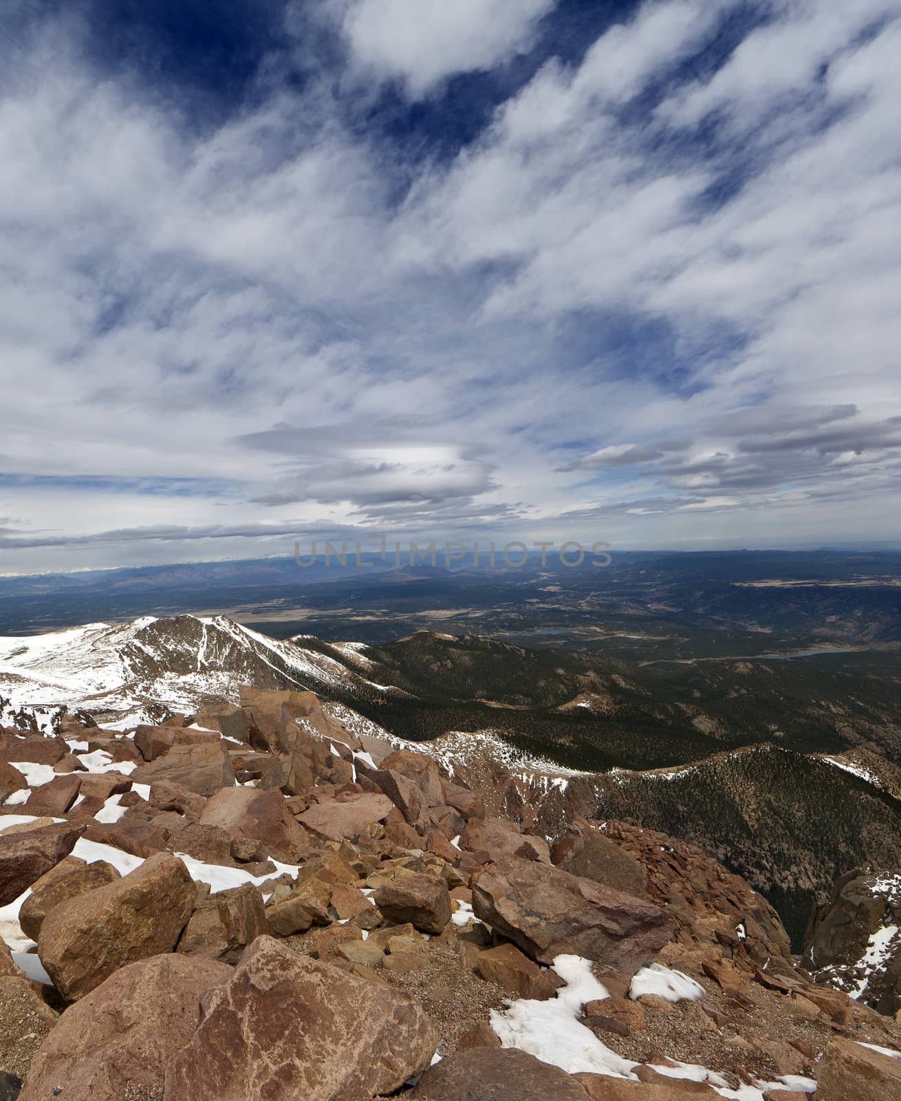 The view from the top of Pikes Peak
