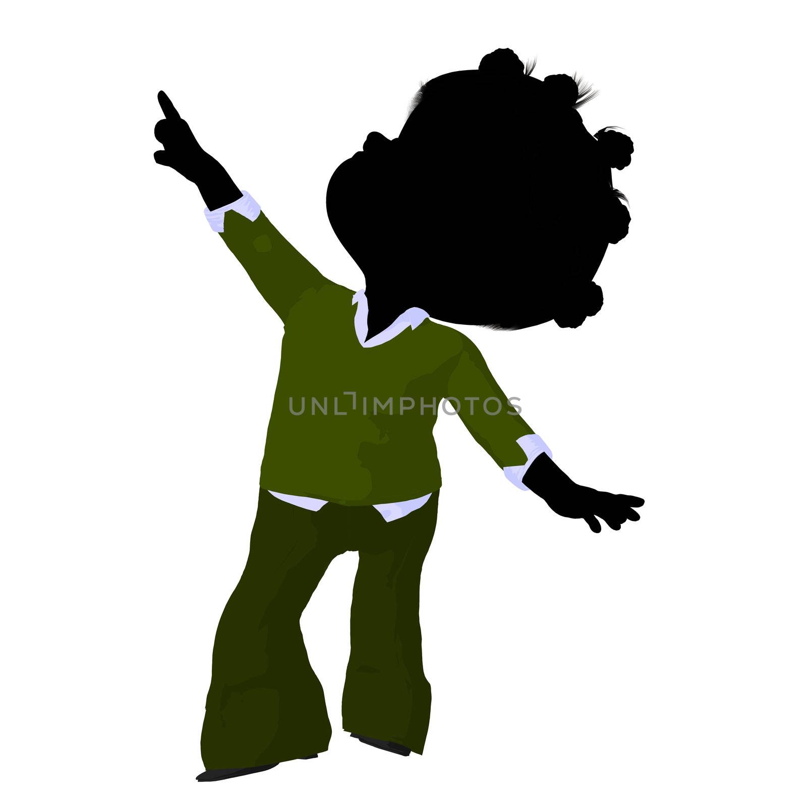 Little African American Business Girl Illustration by kathygold