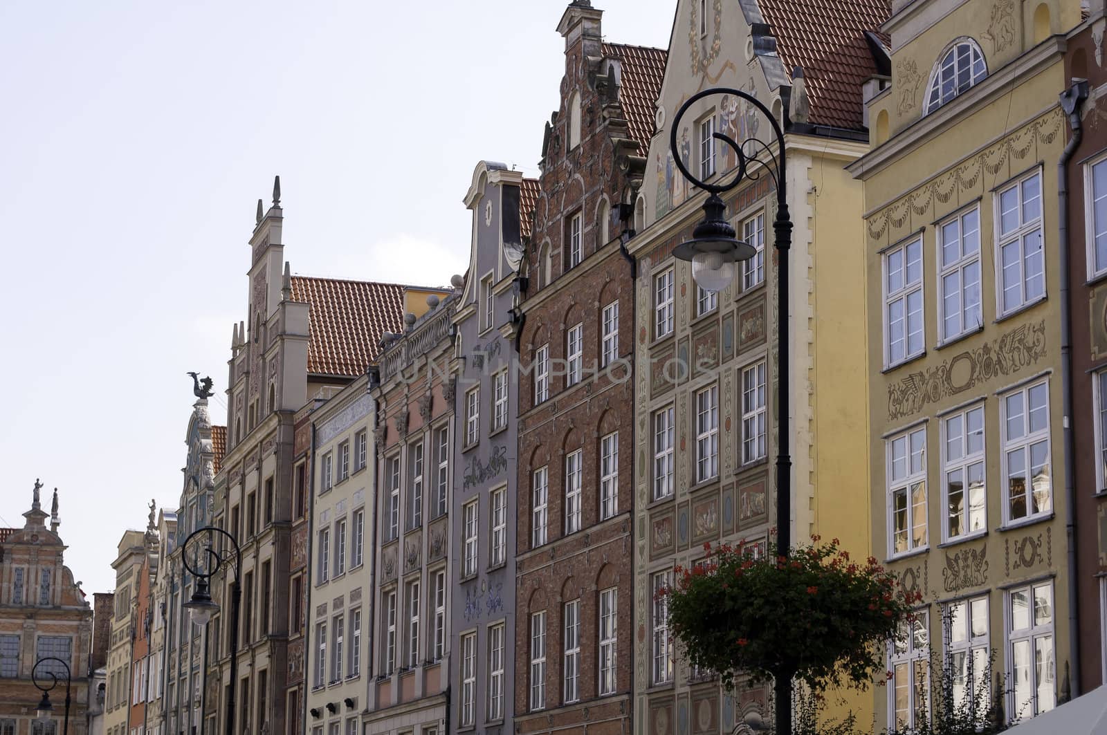 Typical polish architecture in the Old Town of Gdansk.